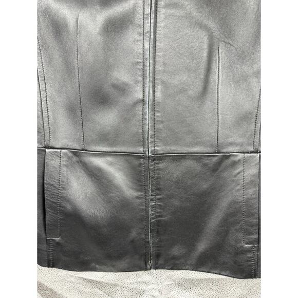 Vintage Retro 90’s Style Apt 9 Lambskin Leather Black Zip Up Jacket Womens Small - Picture 3 of 9